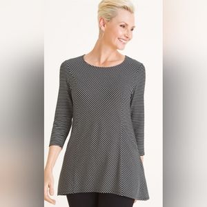 Chico's Small Striped Pocket Tunic size L